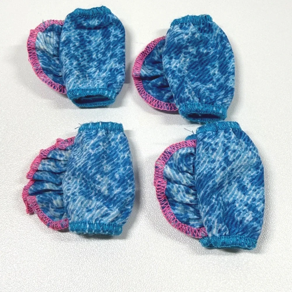 BARBIE Mattel Star Stepper Horse Denim Print Leg Warmers 4pc Set Vintage 1991